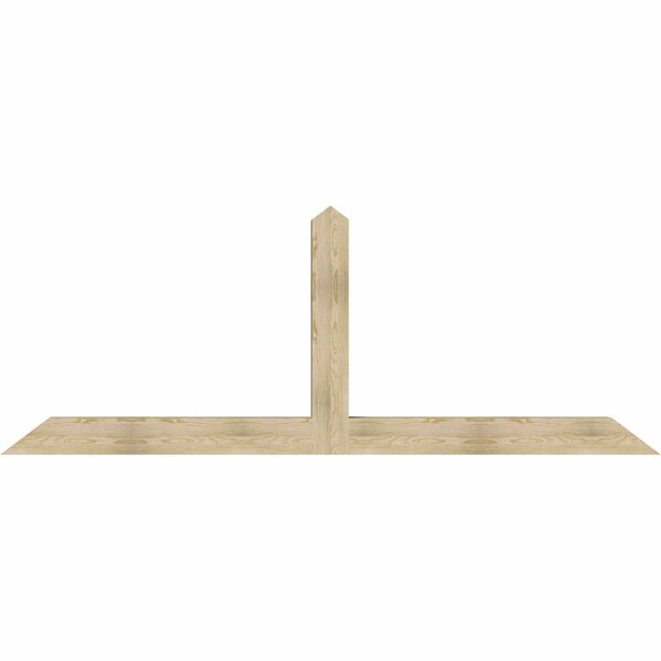 Ekena Millwork Portland Rough Sawn Timber Gable Bracket, Douglas Fir, 108"W x 40"H x 6"D x 6"F, 9/12 Pitch GBW108X40X0606POR00RDF - main